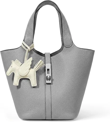 Vista 22 de Bolso de mano para mujer, de piel vegana, bolso de mano con asa superior, bolso de hombro con bolso pequeño desmontable