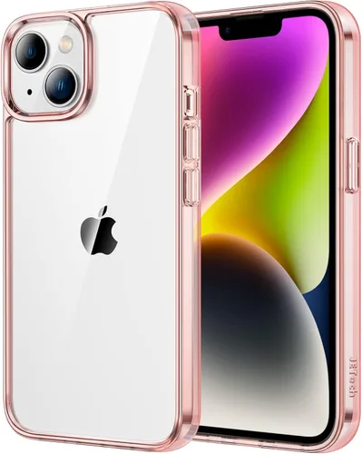 Vista 12 de JETech - Funda para iPhone 14 de 15,5 cm, cubierta a prueba de golpes que no se pone amarilla, parte trasera transparente antiarañazos (negro)