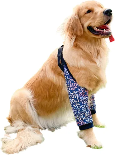 Vista 9 de Protector de codo para perro, coderas gruesas con almohadilla de malla para perros medianos y grandes, para invierno y otoño, evita lamer heridas