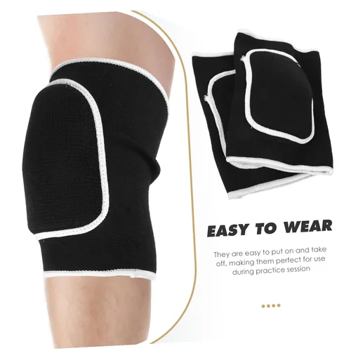 Vista 9 de Hemoton Rodilleras de voleibol par con cojín de esponja gruesa transpirable para mujeres, hombres, jóvenes, deportes, voleibol, baloncesto, fitness