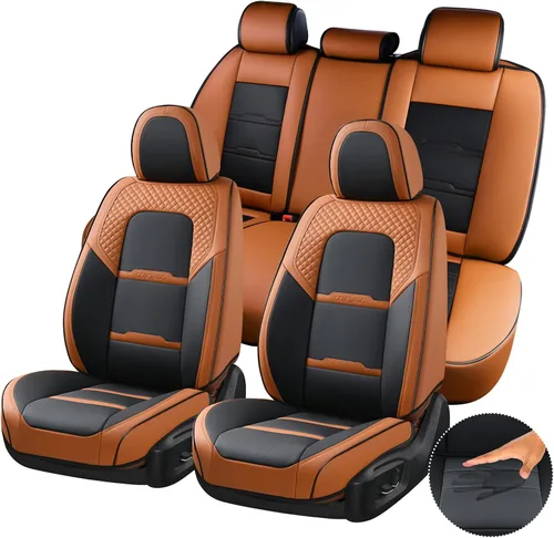 Vista 16 de Coverado - Fundas impermeables para asientos de coche, fundas delanteras para asientos de coche, 2 en 1, fundas protectoras para asientos de coche