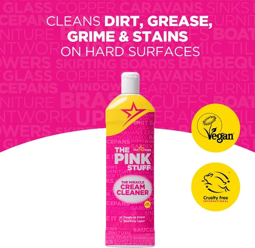 Vista 2 de Stardrops The Pink Stuff Limpiador en crema milagroso – Limpiador líquido multiuso para cocinas, baños y más – Elimina grasa, suciedad y sarro