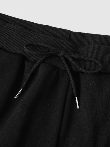 Vista 3 de COZYEASE Pantalones deportivos para hombre, con cordón en la cintura, para gimnasio, entrenamiento, atléticos, con bolsillos