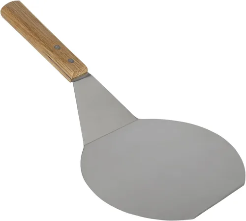 Vista 10 de Homi styles Espátula pequeña de metal con mango de madera Merbau Aleta de acero inoxidable resistente con bordes biselados Espátula pequeña