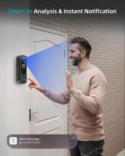 Vista 11 de ZUMIMALL Cámara de timbre inalámbrica 2K sin suscripción, funciona