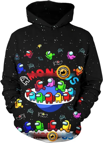 Vista 2 de CHROX Sudadera con capucha de moda de anime con impresión 3D para hombres y mujeres