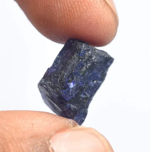 Vista 3 de GEMHUB Cristal curativo natural de zafiro azul sin tratar de 8.00 ct, Gema, azul