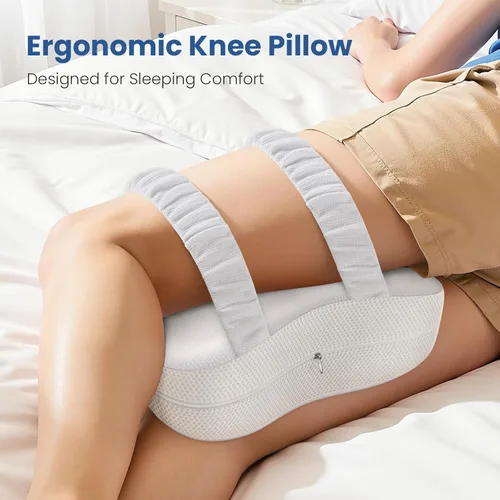 Vista 2 de JINXIA Almohada de rodilla para dormir de lado, cómoda almohada de espuma viscoelástica para dormir de lado, almohada para dormir entre piernas