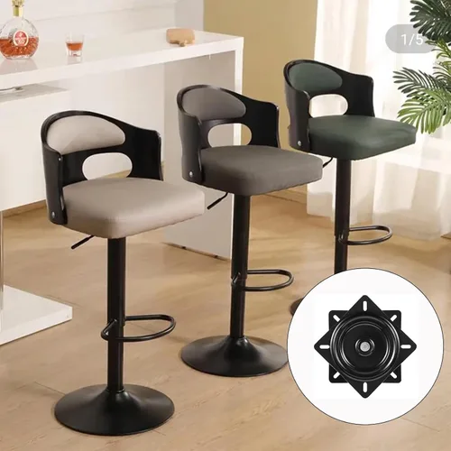Vista 6 de KEILEOHO 5 PCS 6.25 pulgadas taburete de bar placa giratoria, asiento
