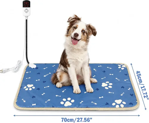 Vista 2 de Heating Pad for Puppies, Electric Heated Mat with Steel Cord for Dog, Cat