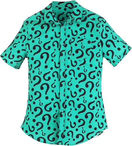 Vista 7 de Camisa con botones para adultos The Riddler