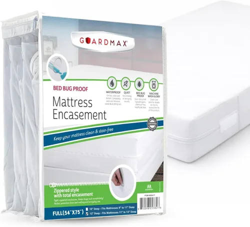 Vista 105 de Protector de colchón Guardmax con cremallera funda contra insectos para cama 100% impermeable suave, hipoalergénico y transpirable