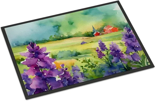 Vista 29 de Caroline's Treasures DAC1621MAT - Felpudo con diseño de camelia en acuarela de 18 x 27 pulgadas, tapete para puerta delantera, para interiores