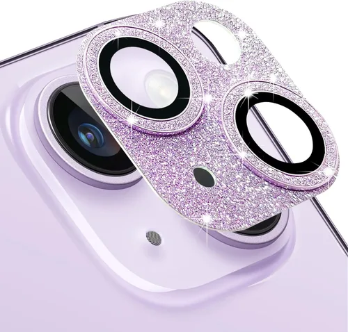 Vista 23 de Protector de lente de cámara para iPhone 13 Mini y iPhone 13, cubierta de lente brillante con diamantes de imitación 3D con diamantes de imitación