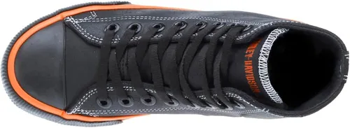 Vista 4 de HARLEY-DAVIDSON FOOTWEAR Nathan para hombre, NegroNaranja Vulcanizado Hi-top