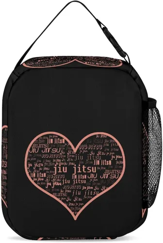 Vista 3 de Love Jiujitsu - Lonchera térmica reutilizable, bolsa portátil para hombres y mujeres
