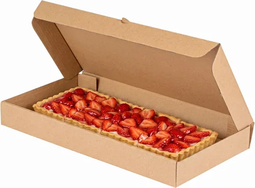 Vista 6 de Restaurantware - Cajas para pizza, 50 unidades, 14 x 7 x 1.5 pulgadas, embalaje de papel de cartón corrugado con bloqueo de pestañas, resistente a