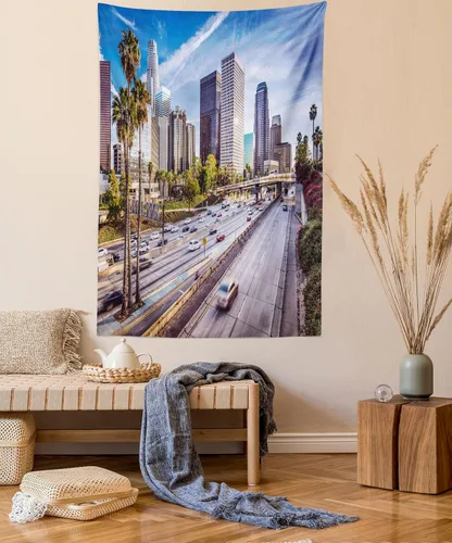 Vista 16 de Ambesonne Tapiz de arte afro, hombre negro fuerte con una corona de trazos impresión de pintura moderna, decoración de tela para colgar en la pared