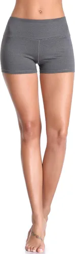Vista 4 de CADMUS Pantalones cortos deportivos de elastano de cintura alta para mujer, para yoga, correr, voleibol