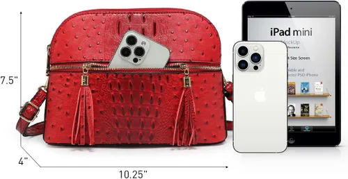 Vista 4 de Dasein - Bolso de hombro para mujer con cremallera y múltiples bolsillos