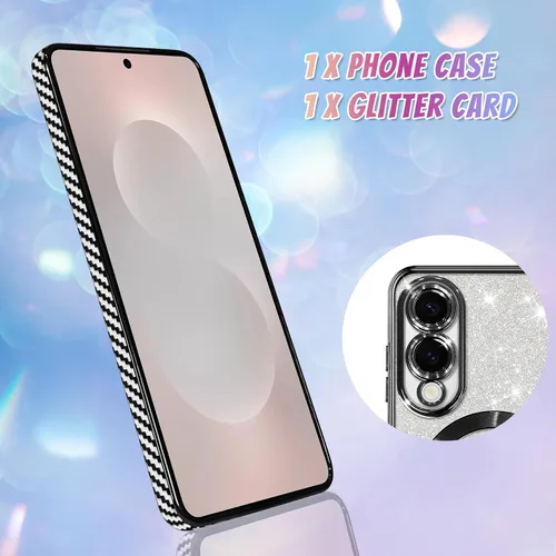 Vista 82 de Bonoma - Funda compatible con Samsung Galaxy S21 Plus, diseño de corazón con purpurina, color rosa Support for MagSafe, Plating Magnetic Case TPU