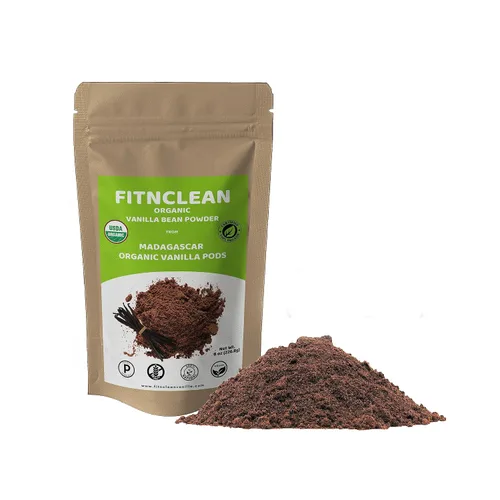 Vista 8 de FITNCLEAN VANILLA - Polvo orgánico de vainilla de Madagascar de 2 onzas. Certificado orgánico USDA. Sin aditivos naturales sin azúcar. Cápsulas