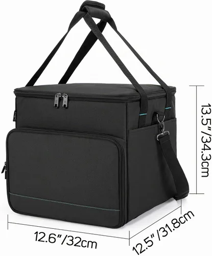 Vista 6 de LoDrid Bolsa de transporte para discos de vinilo con 2 divisores