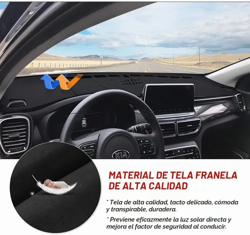 Vista 5 de CARTIST Cubierta de salpicadero de franela para Kia Sportage 2017-2022 Cubierta de salpicadero antideslizante Alfombrilla de salpicadero Protector
