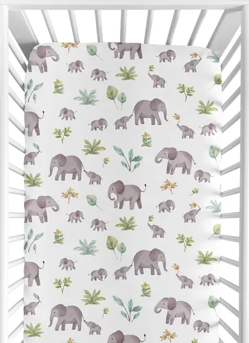 Vista 8 de Sweet Jojo Designs Sábanas ajustables para cuna de bebé (perezoso jungla) para niños o niñas, guardería infantil, habitación de niños pequeños