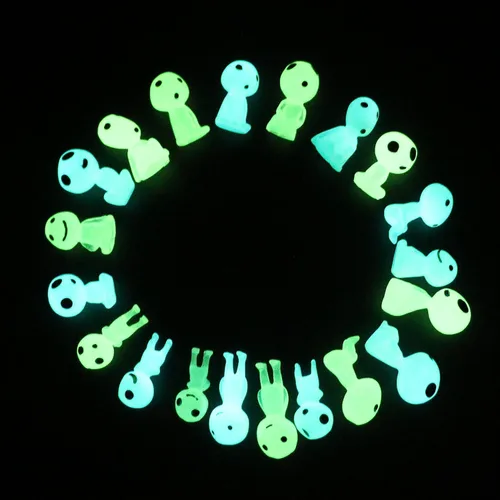 Vista 7 de Accesorios de jardín de hadas, rellenos de huevos de Pascua que brillan en la oscuridad, decoración de extraterrestres en miniatura para micro