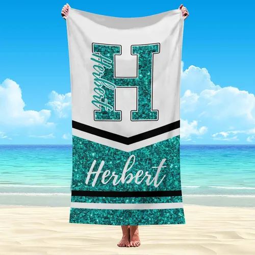 Vista 13 de Artsadd Toalla de playa personalizada para adultos, manta de playa personalizada de baloncesto con nombre inicial como regalo de fiesta para viajes