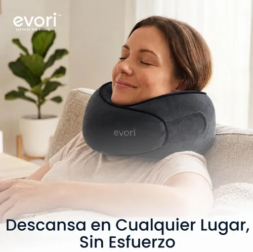 Vista 9 de evori Memory Foam Travel Neck Pillow, 360° Support for Airplane & Car