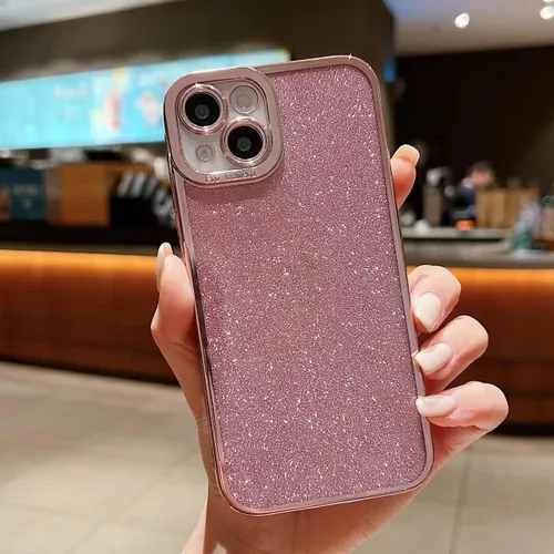 Vista 48 de Funda compatible con iPhone 11 Pro con purpurina, de lujo, linda, flexible, cubierta chapada, protección de cámara, a prueba de golpes, funda