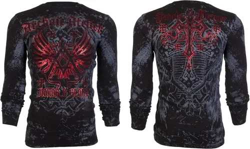 Vista 2 de Archaic by Affliction - Camisa térmica de manga larga para hombre, Negro, XXL