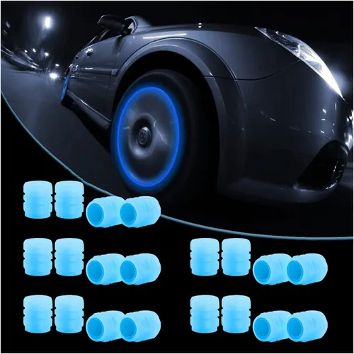 Vista 13 de 20 PIEZAS Tapas Fluorescentes para Vástago de Válvula de Neumático - Cubiertas Luminosas para Neumáticos de Vehículos Universales - Accesorios