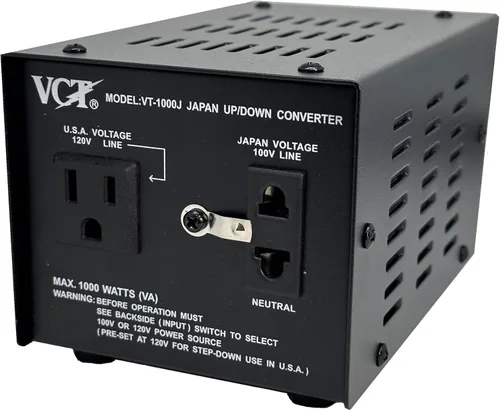 Vista 4 de Transformador VCT VT 2000J de voltaje japonés 100 V a 110 V o viceversa