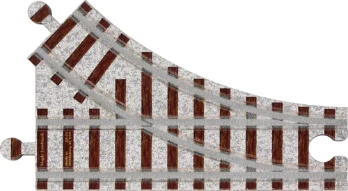 Vista 3 de Pista de tren de madera - Par de interruptores - Fabricado en Estados Unidos