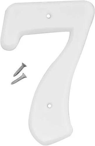 Vista 8 de Hy-Ko Número de casa de plástico de 6 pulgadas, números elevados modernos para casa exterior, marcado cómodo y duradero para dirección del hogar