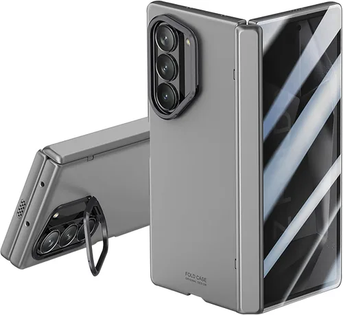 Vista 18 de DOOTOO - Funda para Samsung Galaxy Z Fold 6 con soporte de anillo, Z Fold6 S Pen con soporte y cubierta deslizante para cámara y protector de A-azul