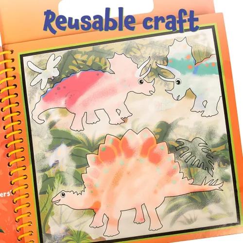 Vista 5 de Libro de Actividades de Arte con Agua Ready 2 Learn Dinosaurios 6 Escenas Sin Desorden Libro de Colorear con Agua Reutilizable Aprende