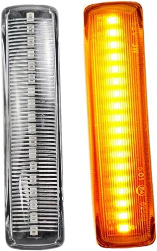 Vista 6 de Lámpara de señal de giro LED delantera Fender Side Marker Light para Land Rover Range Rover Sport Discovery 3 4 Freeland 2 (negro)