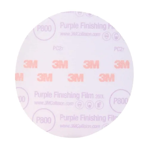 Vista 20 de Disco de película para acabado púrpura antipolvo, modelo P1 3769 de 6 pulgadas, de 3M, P600, 3