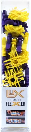 Vista 9 de Lux Blox Juego de juguetes flexibles para ansiedad (30 piezas) con bloques de construcción flexibles y versátiles rojo/negro