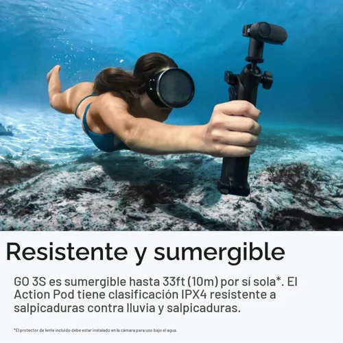 Vista 7 de Cámara de acción Insta360 GO 3S 4K Edición Estándar - Negro Medianoche, 128GB