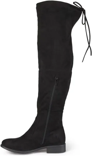 Vista 5 de Journee Collection Botas de gamuza sintética para mujer regular y ancha por encima de la rodilla