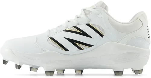 Vista 9 de New Balance Fresh Foam 3000 V7 - Zapatos de béisbol moldeados para hombre, color rojo mercurio/dorado, talla 6.5 M