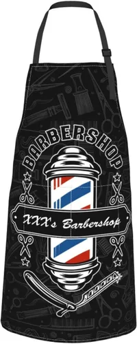 Vista 5 de Delantal de peluquería personalizado para hombres y mujeres, con logotipo, con foto, con bolsillos, delantal personalizado