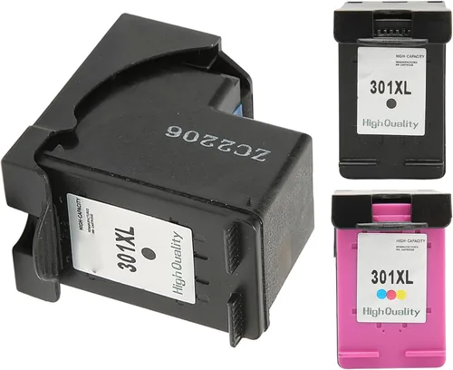 Vista 2 de Cartuchos de tinta de repuesto para HP 301XL, cartuchos de impresión en color negro para Envy para OfficeJet para DeskJet, fácil de instalar