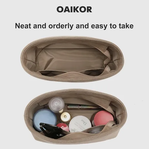 Vista 4 de Organizador de bolso de terciopelo suave para lv Carryall PM, negro Beige