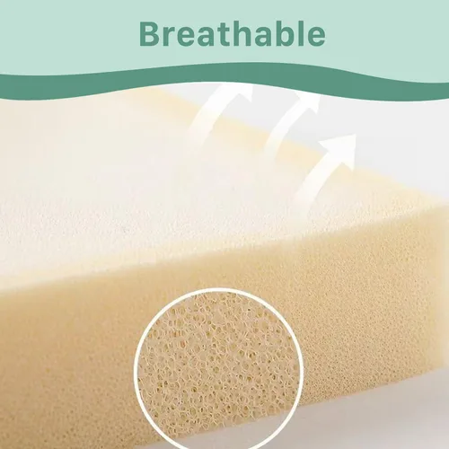 Vista 4 de Gwydre Colchón lavable de 52 x 27 pulgadas, 100% espuma viscoelástica lavable, colchón vertical para cama infantil con funda extraíble transpirable